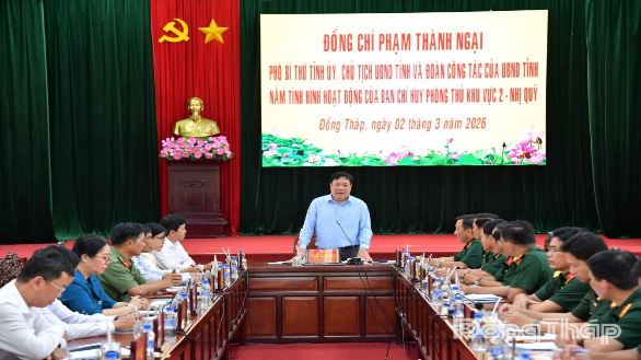 Chủ tịch UBND tỉnh khảo sát, nắm tình hình Ban Chỉ huy Phòng thủ khu vực trên địa bàn tỉnh