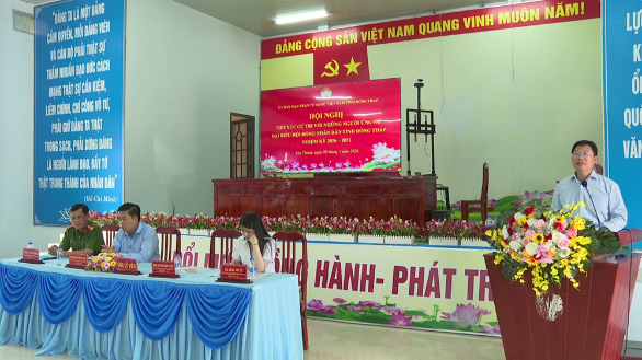 Ứng cử viên đại biểu HĐND tỉnh tiếp xúc cử tri xã Tân Thành