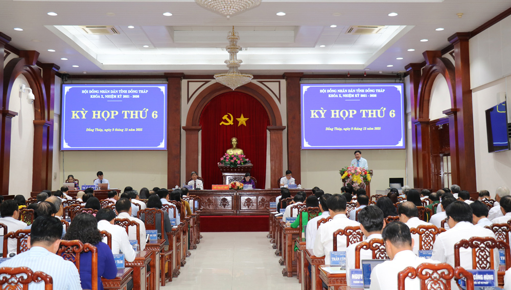 Kỳ họp thứ 6 HĐND tỉnh Đồng Tháp thông qua 10 Nghị quyết quan trọng