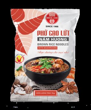 Phở gạo lứt nấm hương