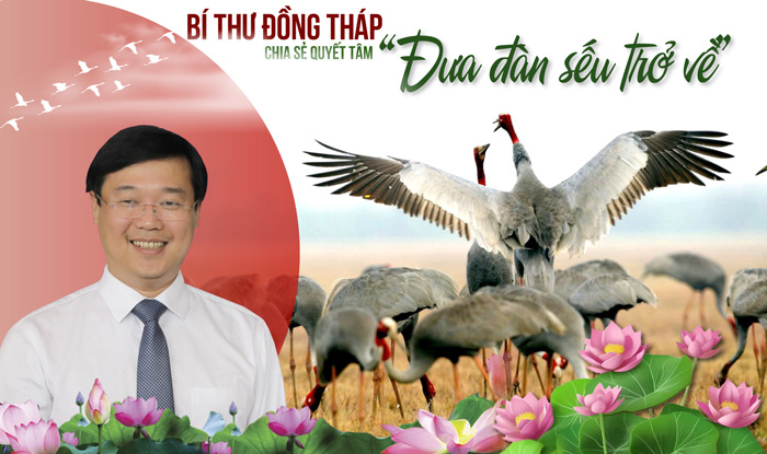 Bí thư Tỉnh ủy Đồng Tháp chia sẻ quyết tâm “Đưa đàn sếu trở về”