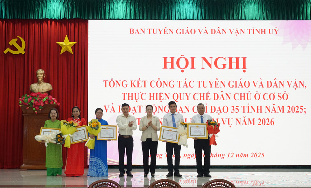 Ban Tuyên giáo và Dân vận Tỉnh ủy Đồng Tháp tổng kết năm 2025