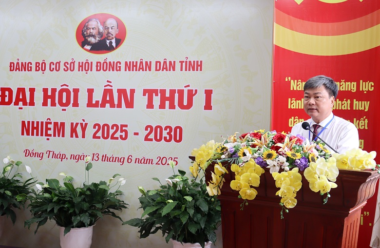 Đại hội lần thứ I Đảng bộ cơ sở Hội đồng nhân dân Tỉnh, nhiệm kỳ 2025 – 2030